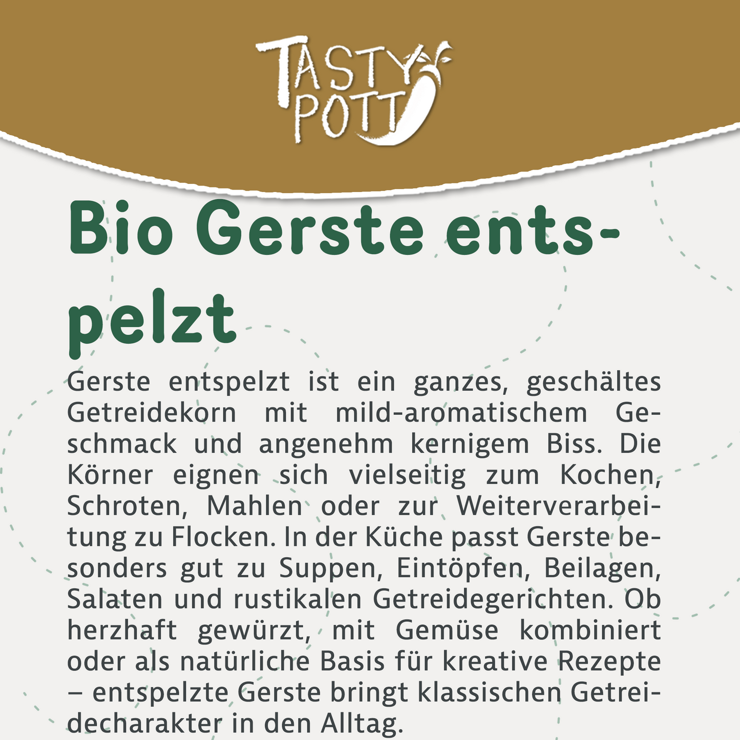 Bio Gerste entspelzt - im Beutel