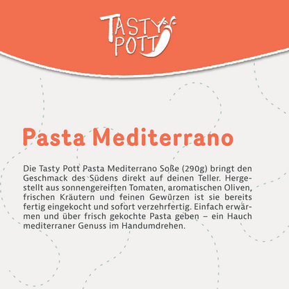 Pasta Mediterrano Soße 290g - Mediterrane Köstlichkeitvon Tasty Pott