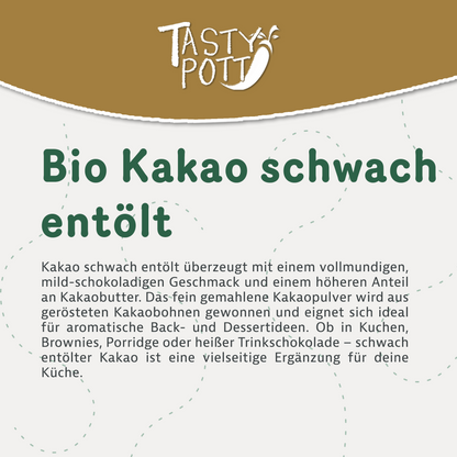 Bio Kakao, schwach entölt - ab 1kg Beutel