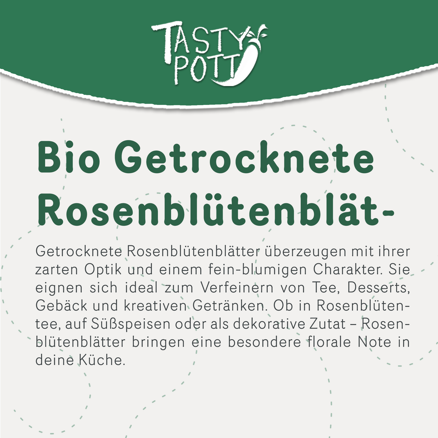 Bio Rosenblütenblätter - ab 100g Beutel von Tasty Pott