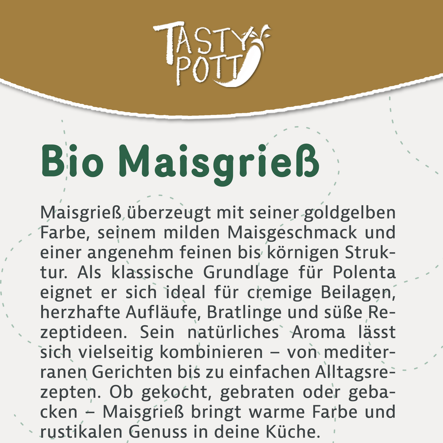 Bio Maisgrieß (Polenta) - im Beutel