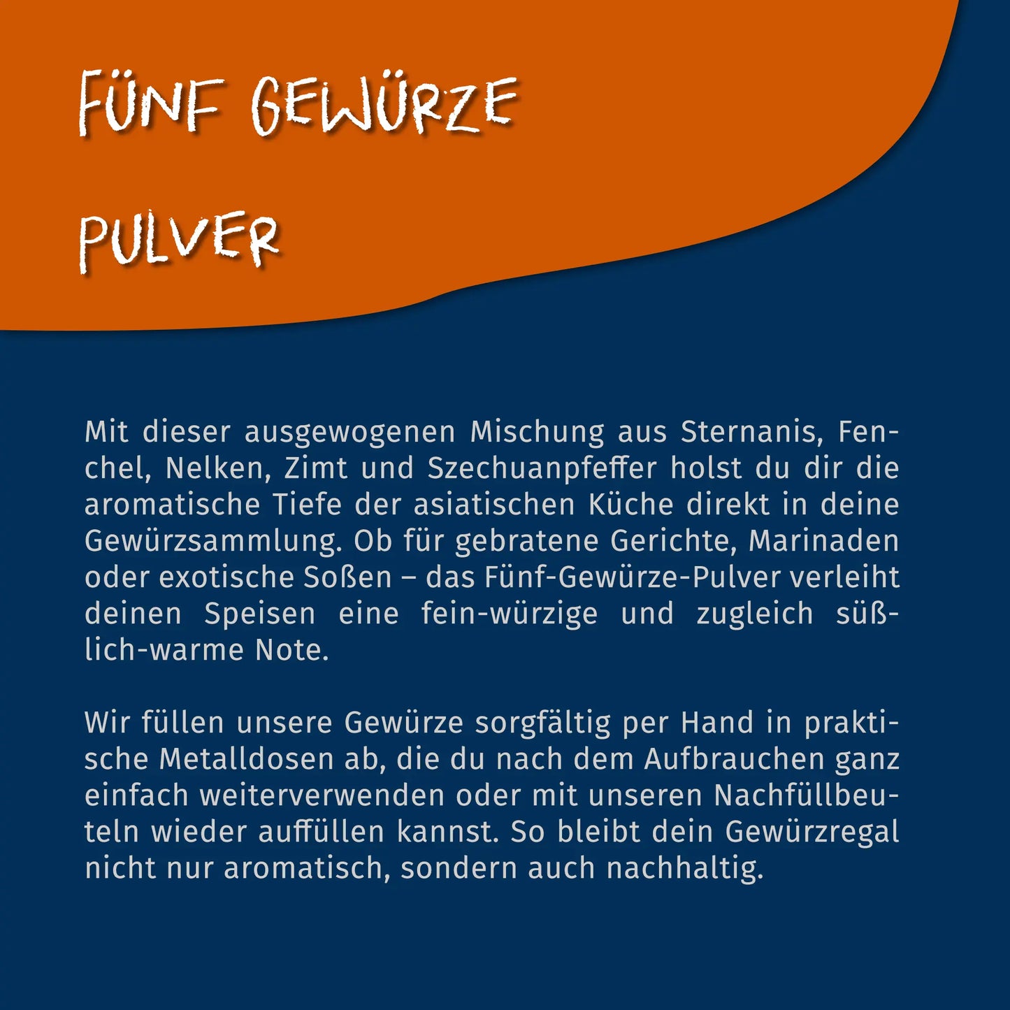 Fünf Gewürze Pulver - Chinesische Gewürzmischung 250g - Tasty Pott