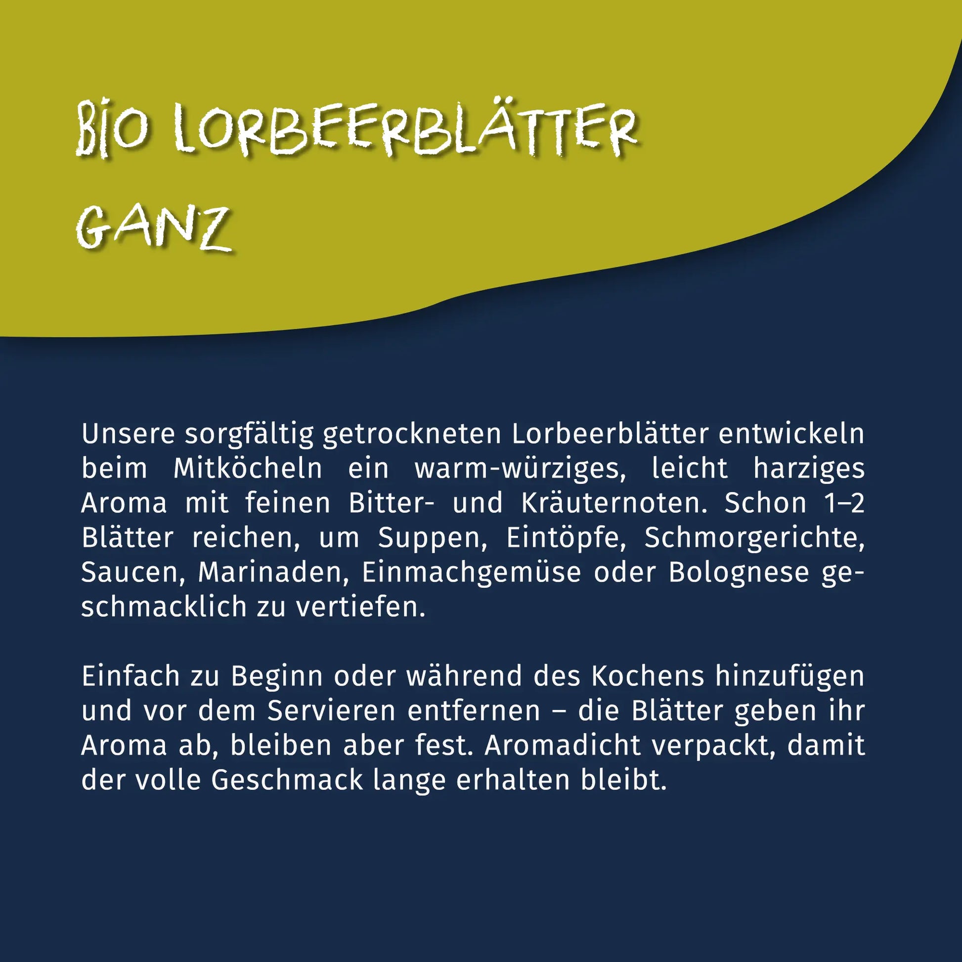 Bio Lorbeerblätter ganz - 50g Beutel von Tasty Pott - Tasty Pott