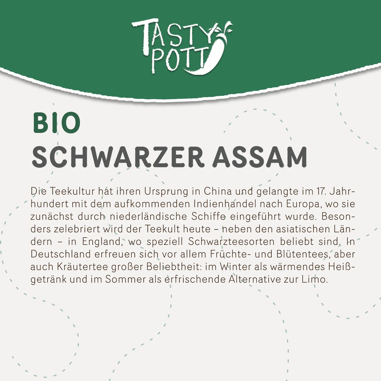 Bio Assam Tee Premium - 50g Dose von Tasty Pott - Tasty Pott