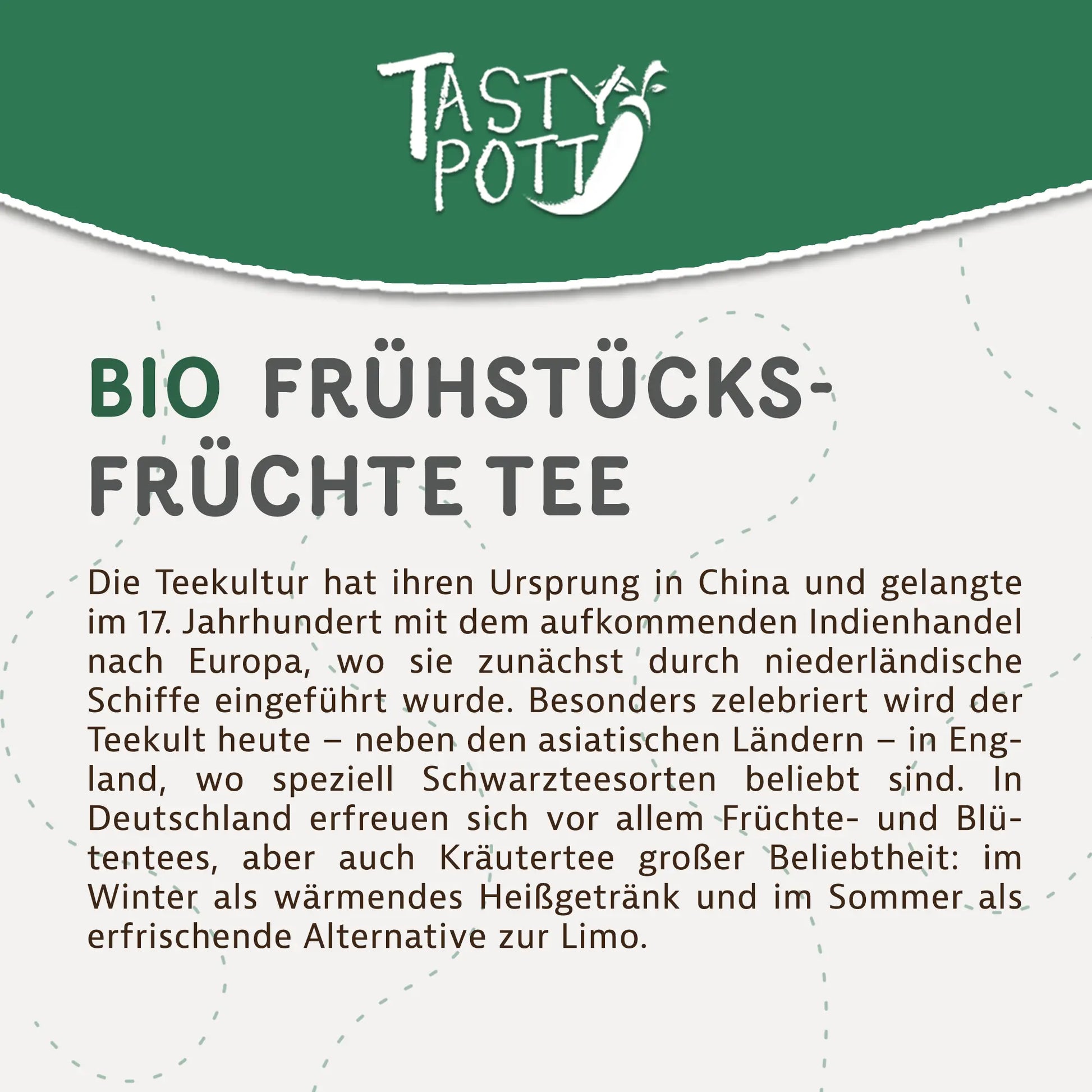 Bio Frühstücks Früchte Tee - 70g Dose von Tasty Pott - Tasty Pott