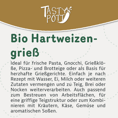 Bio Hartweizengrieß - im Beutel