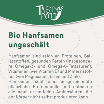 Bio Hanfsamen ungeschält – ab 1kg von Tasty Pott