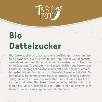 Bio Dattelzucker - Natürliches Süßungsmittel - im Beutel