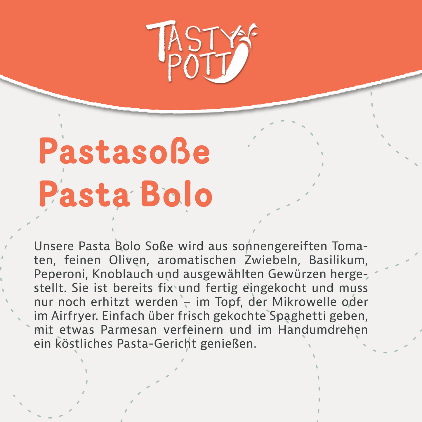 Bolognese Pasta Soße 300g Glas von Tasty Pott
