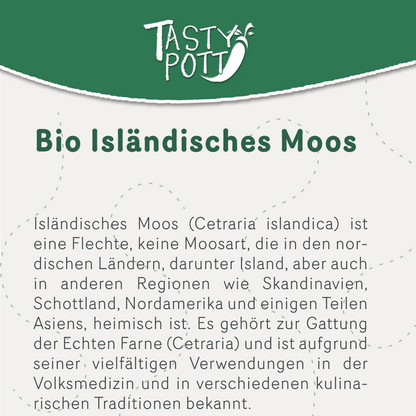 Bio Isländisches Moos geschnitten & getrocknet - ab 100g Beutel