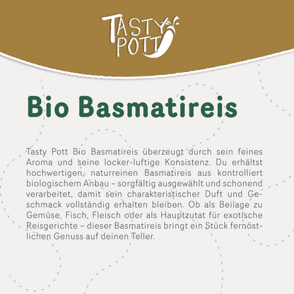 Bio Basmatireis Vollkorn - ab 1Kg von Tasty Pott
