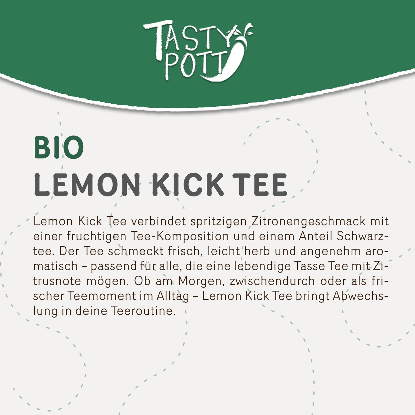 Bio Zitronengras Tee "Lemon Kick" - 20g Dose von Tasty Pott — Abbildung 2