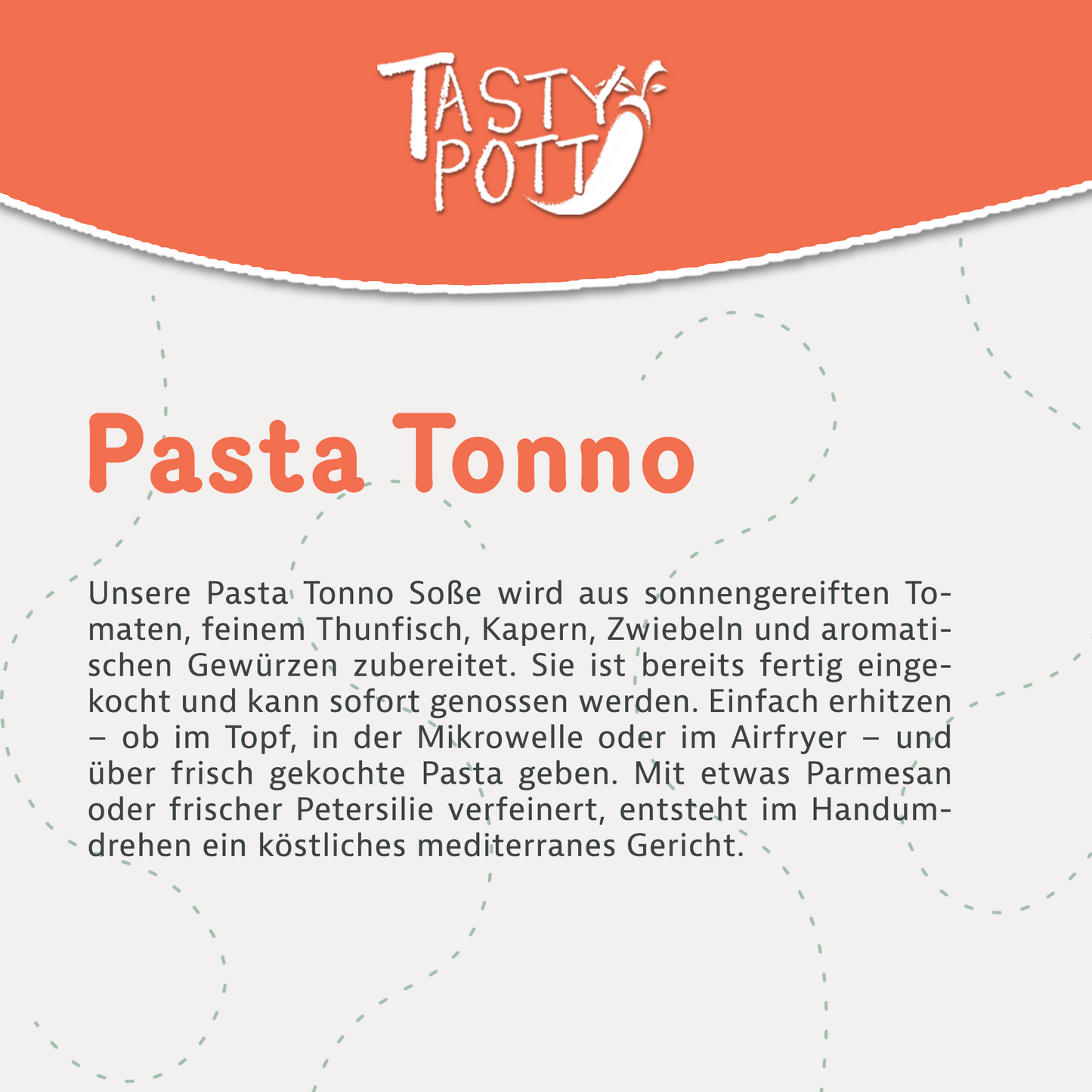 Pasta Tonno - Thunfisch Pasta Sauce - 290g Glas von Tasty Pott