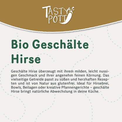 Bio Hirse geschält - ab 1kg Beutel von Tasty Pott