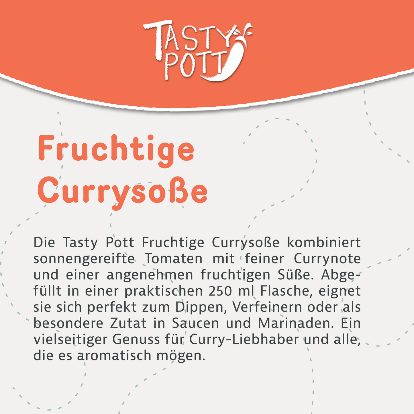 Fruchtige Currysoße - ab 250ml – Unwiderstehlicher Genuss von Tasty Pott