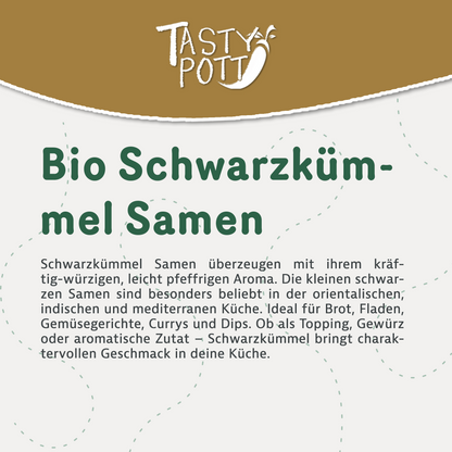 Bio Schwarzkümmelsamen - ab 1 kg Beutel von Tasty Pott