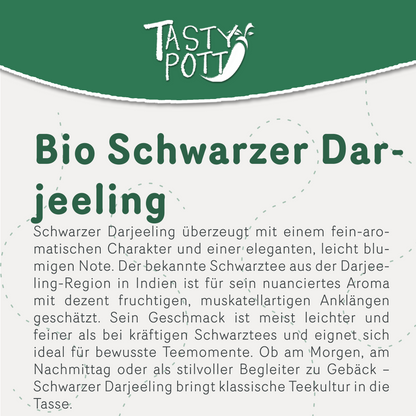 Bio Schwarzer Darjeeling Tee - ab 100g Beutel