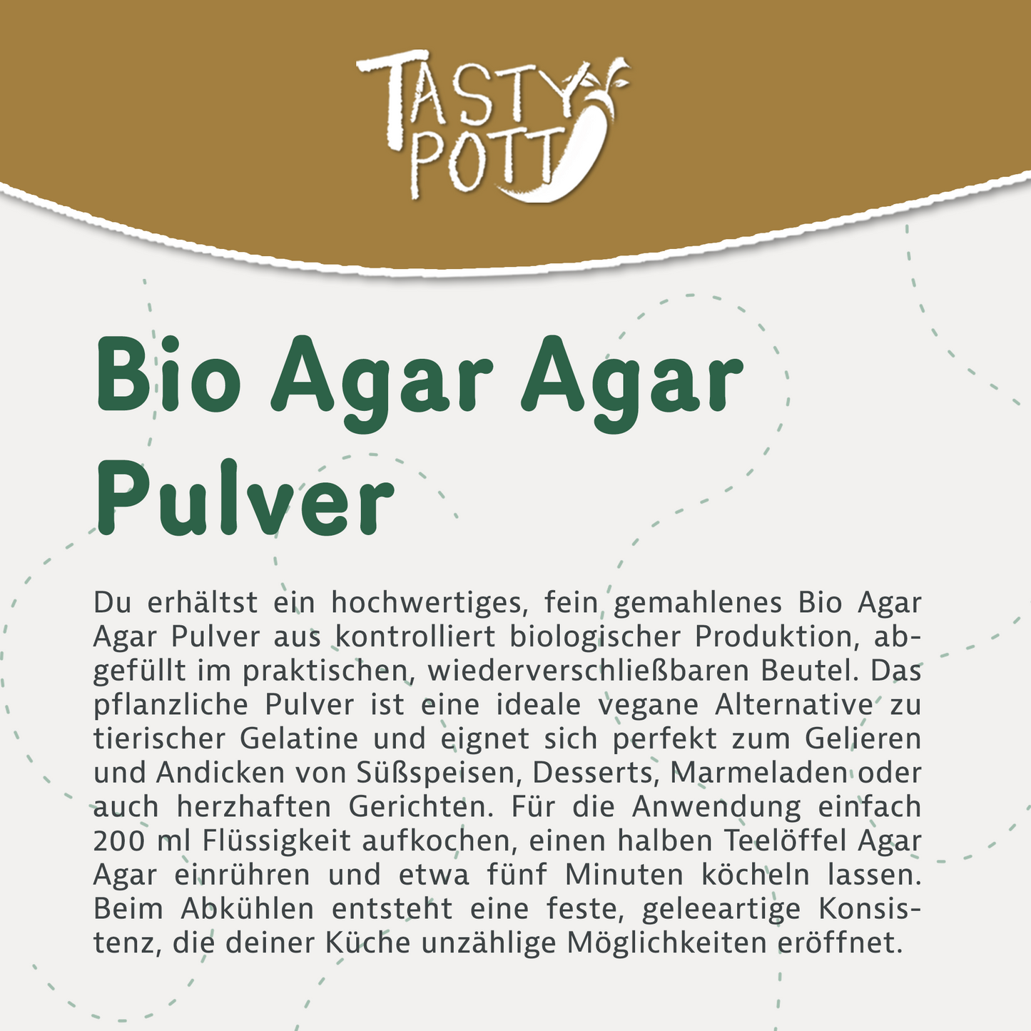 Bio Agar Agar Pulver - ab 500g Beutel