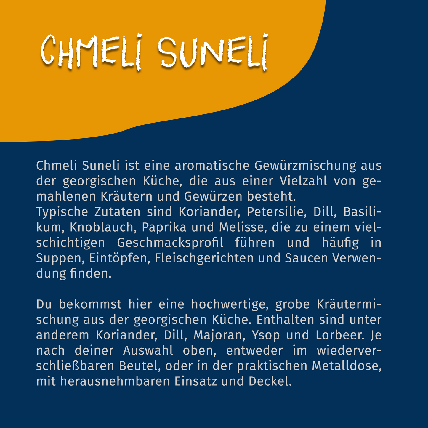 Chmeli Suneli Georgische Gewürzmischung - ab 30g Beutel