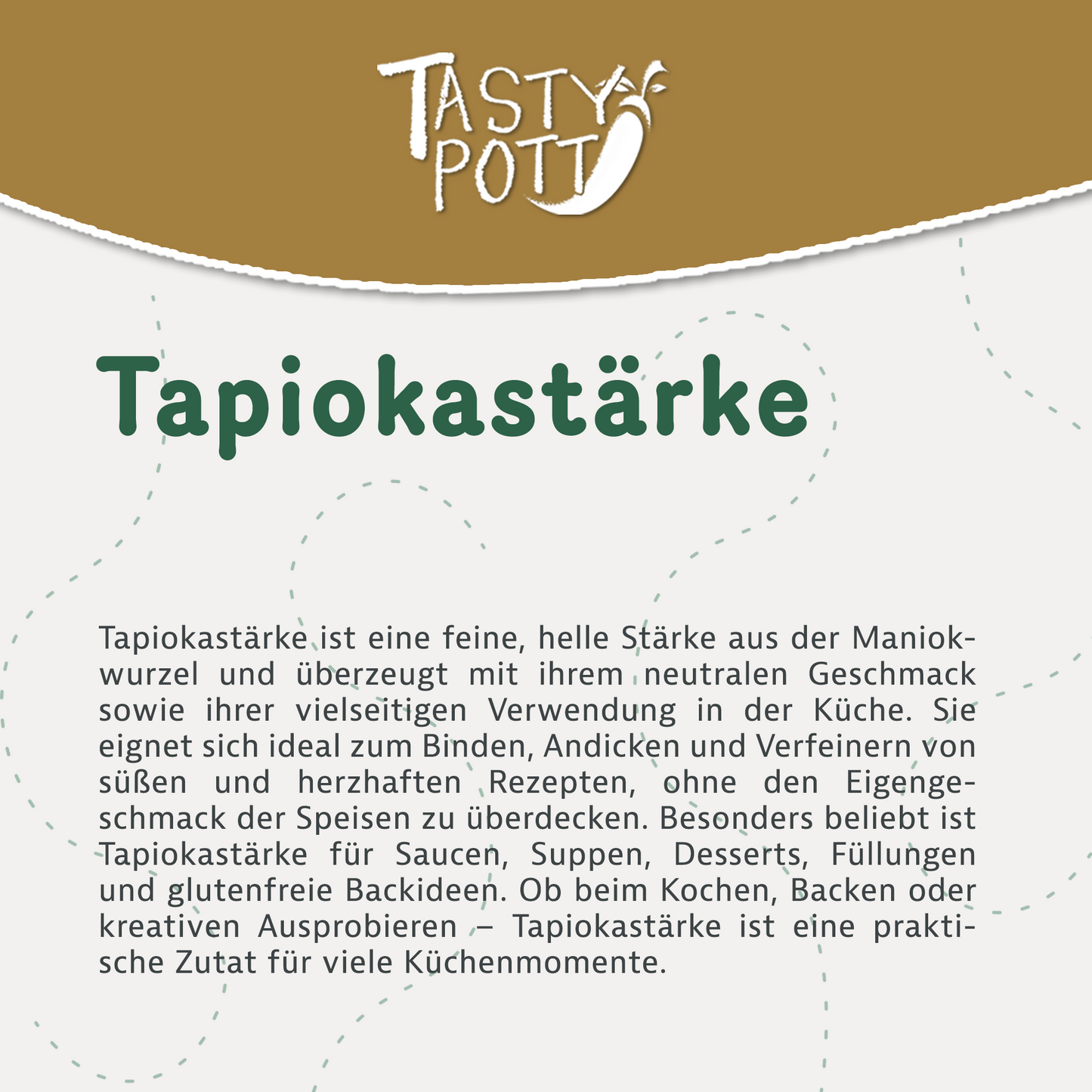 Tapiokastärke ab 1kg - Glutenfreies Maniok Pulver von Tasty Pott