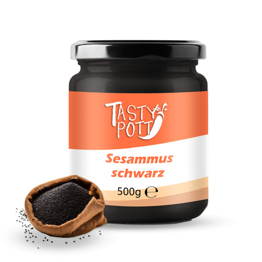 Schwarzes Sesammus - Tahin ab 500g Glas von Tasty Pott