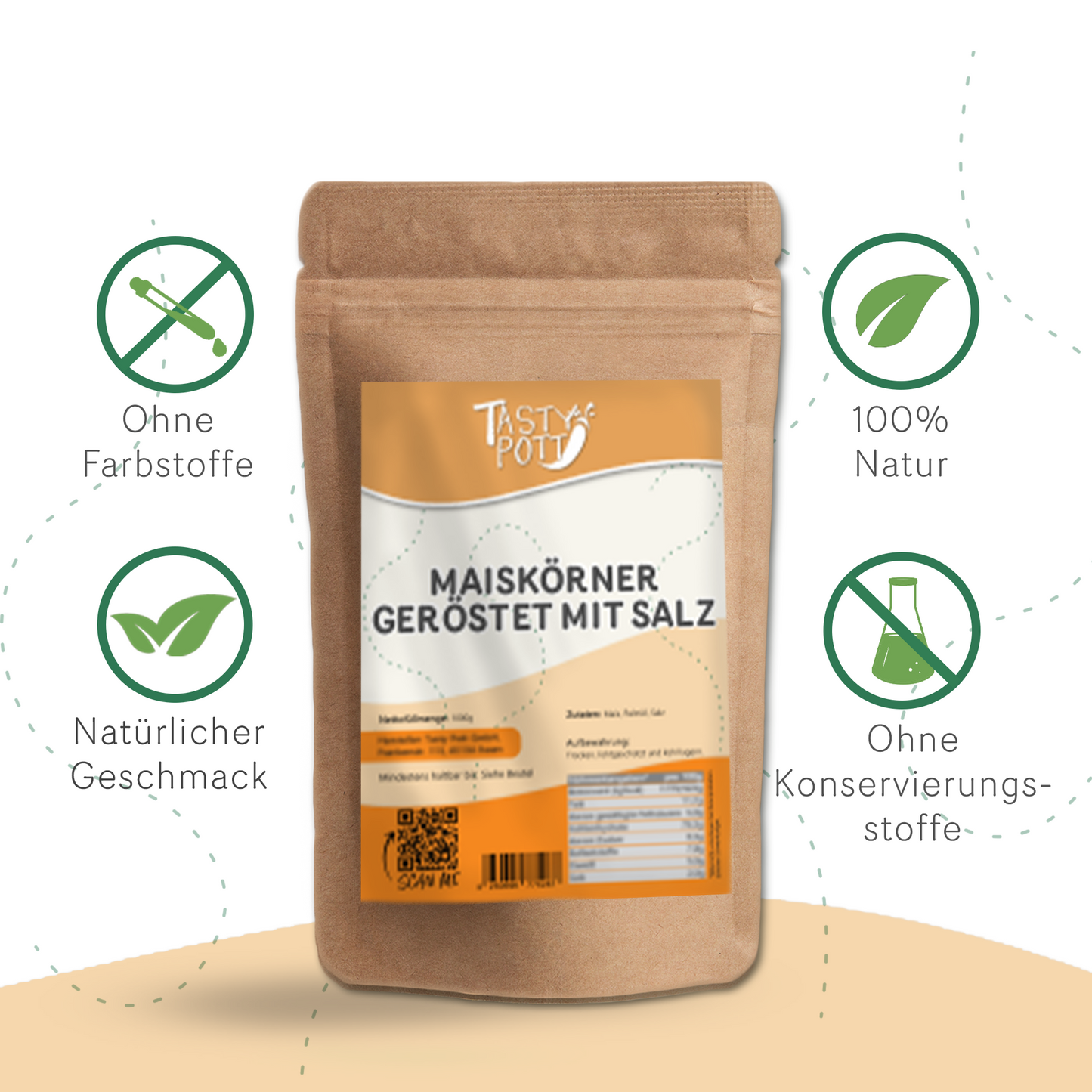 Geröstete Maiskörner gesalzen - ab 1 kg von Tasty Pott