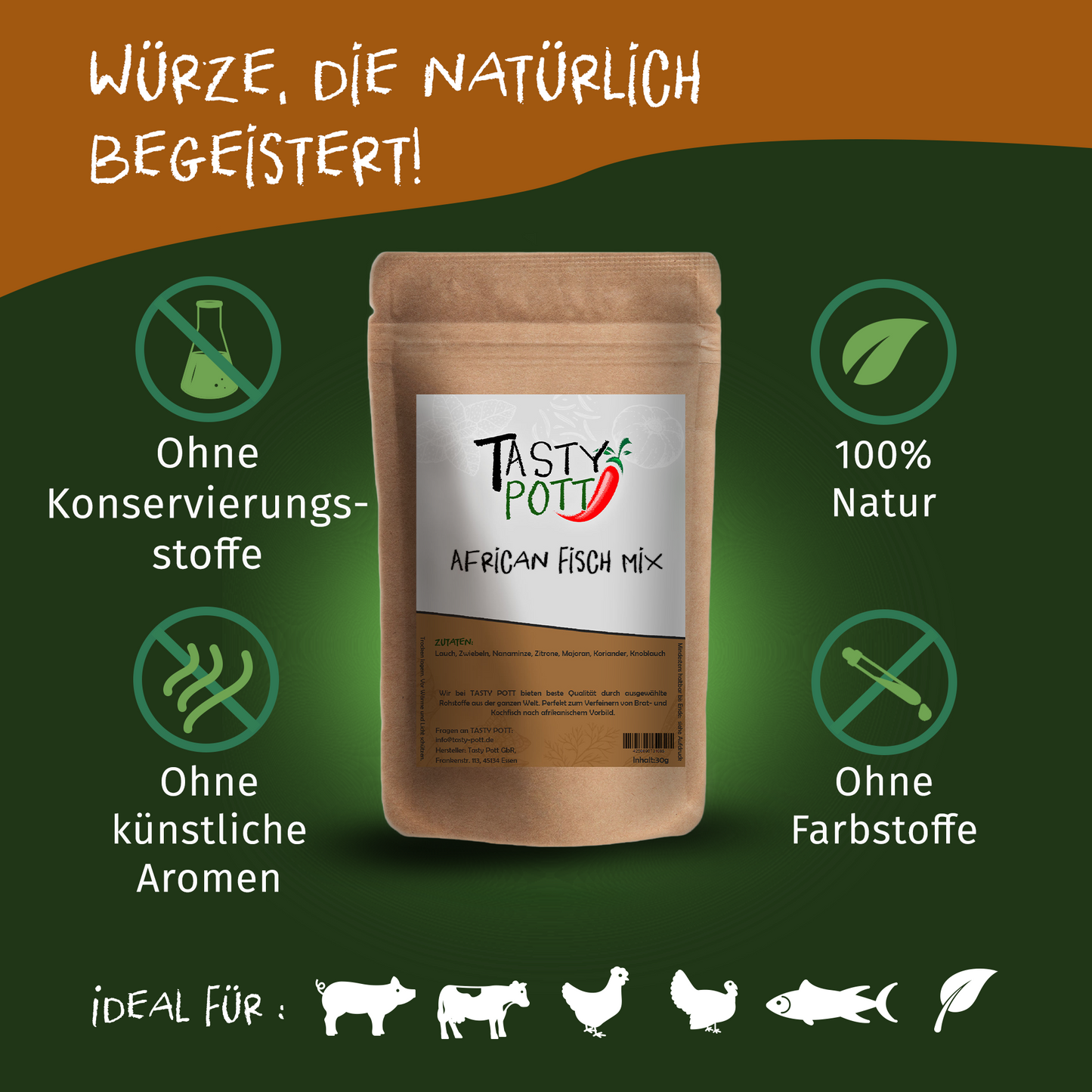 African Fish Rub - im Beutel