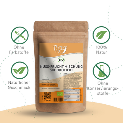 Bio Nuss-Fruchtmischung schokoliert - ab 500g Beutel