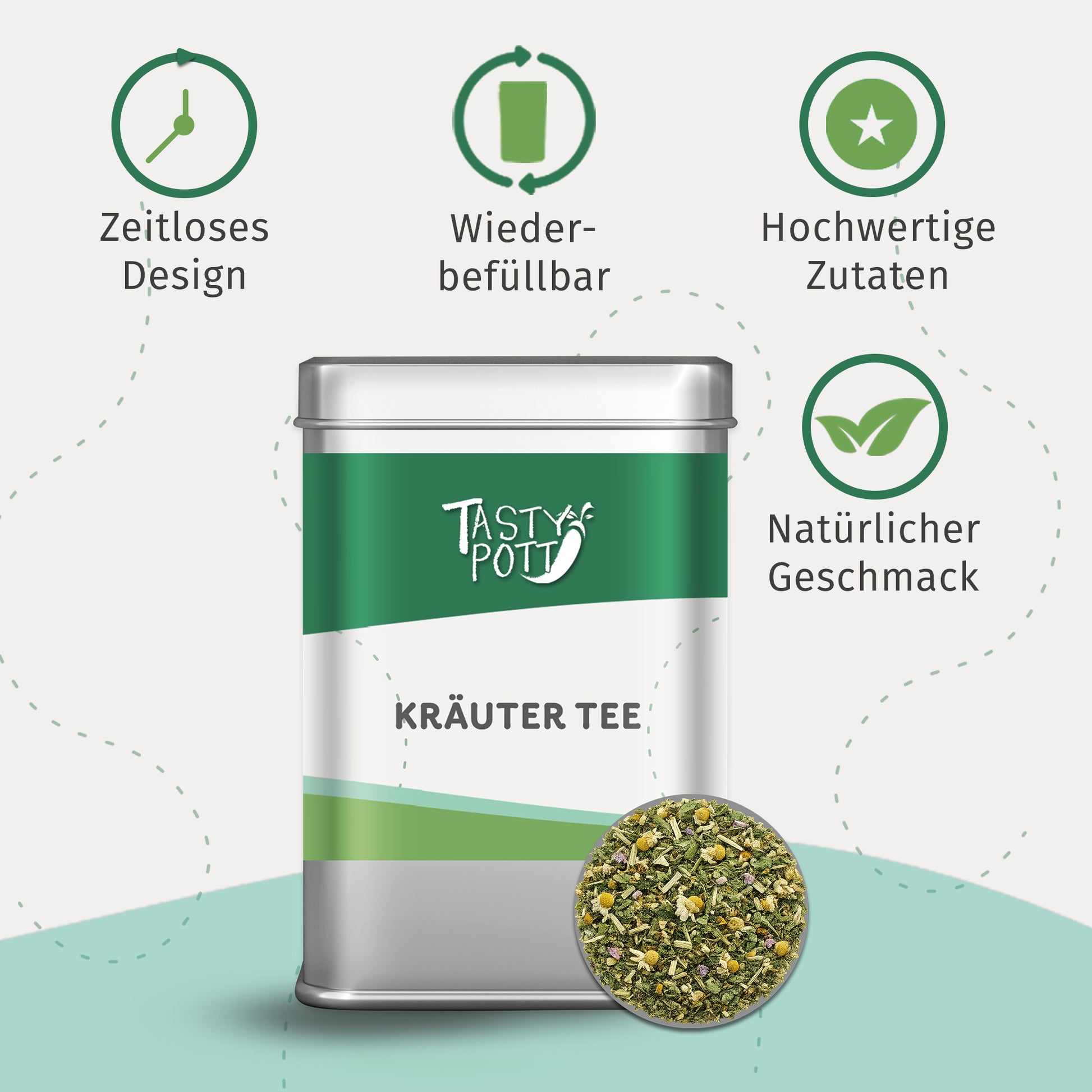 Tasty Pott Kräutertee Klassische Teemischung - 25g Dose — Abbildung 4