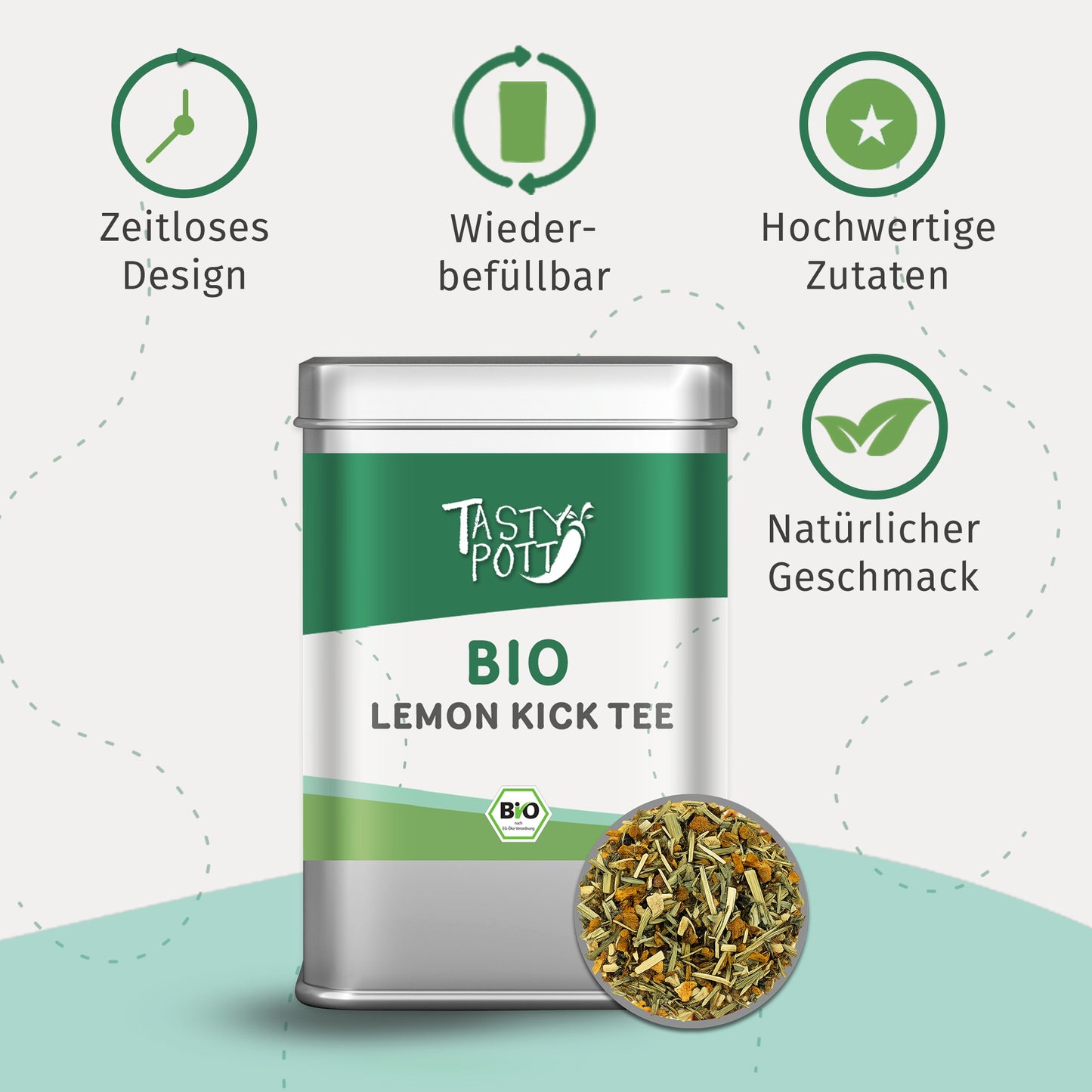 Bio Zitronengras Tee "Lemon Kick" - 20g Dose von Tasty Pott — Abbildung 4