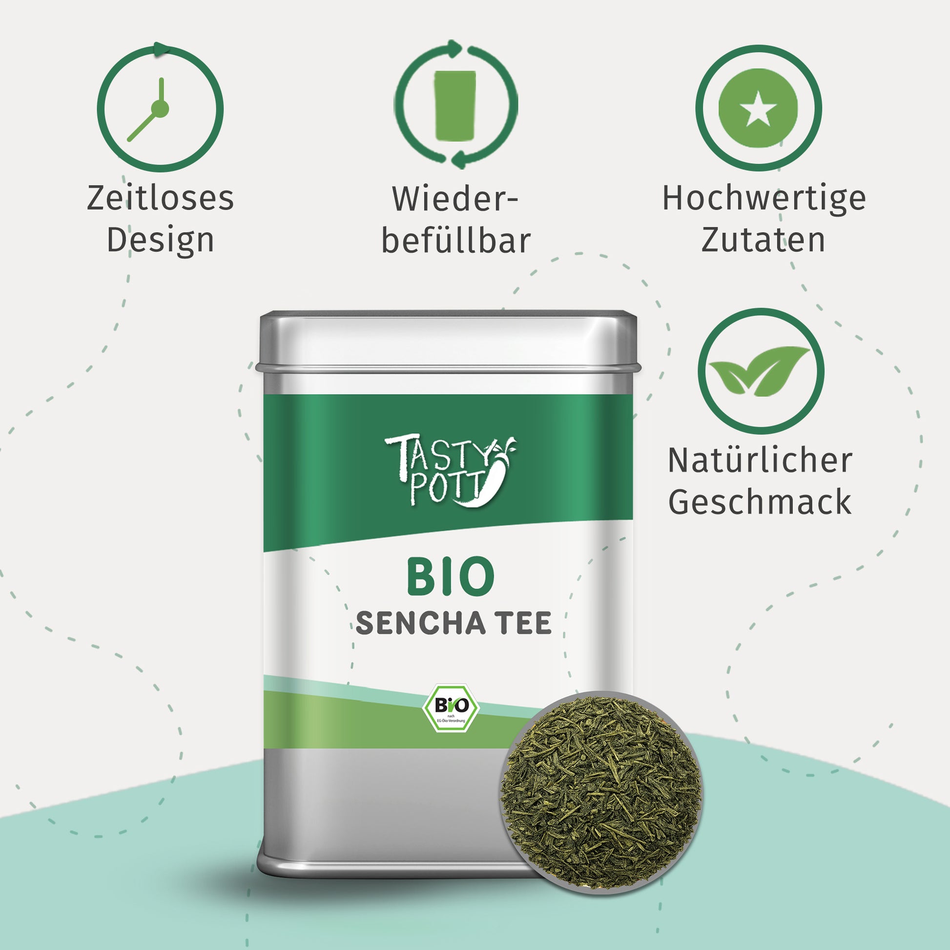 Bio Sencha Tee Grüner Tee aus Japan - 50g Dose von Tasty Pott — Abbildung 4