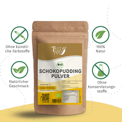 Bio Schoko Pudding Pulver - ab 100g von Tasty Pott