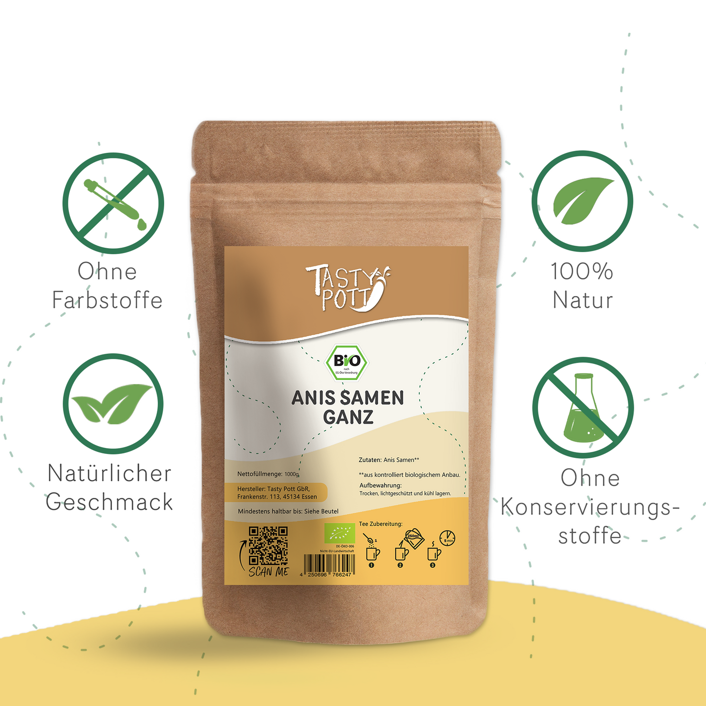 Bio Anis Samen ganz - ab 100g Beutel