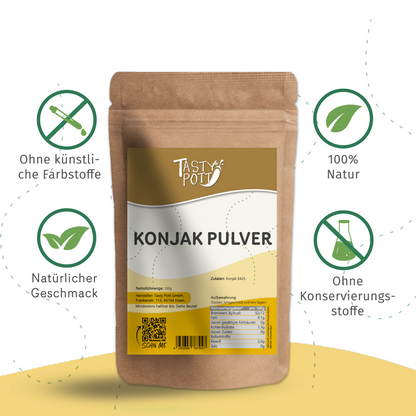 Konjak Pulver im Beutel ab 250g von Tasty Pott