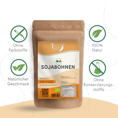 Bio Sojabohnen ganz, ab 1 kg von Tasty Pott