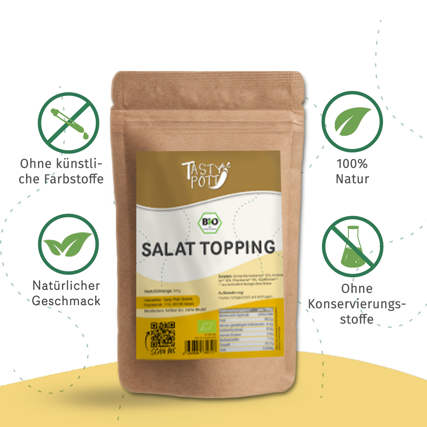 Bio Salat-Topping - Körnermischung - ab 500g Beutel von Tasty Pott