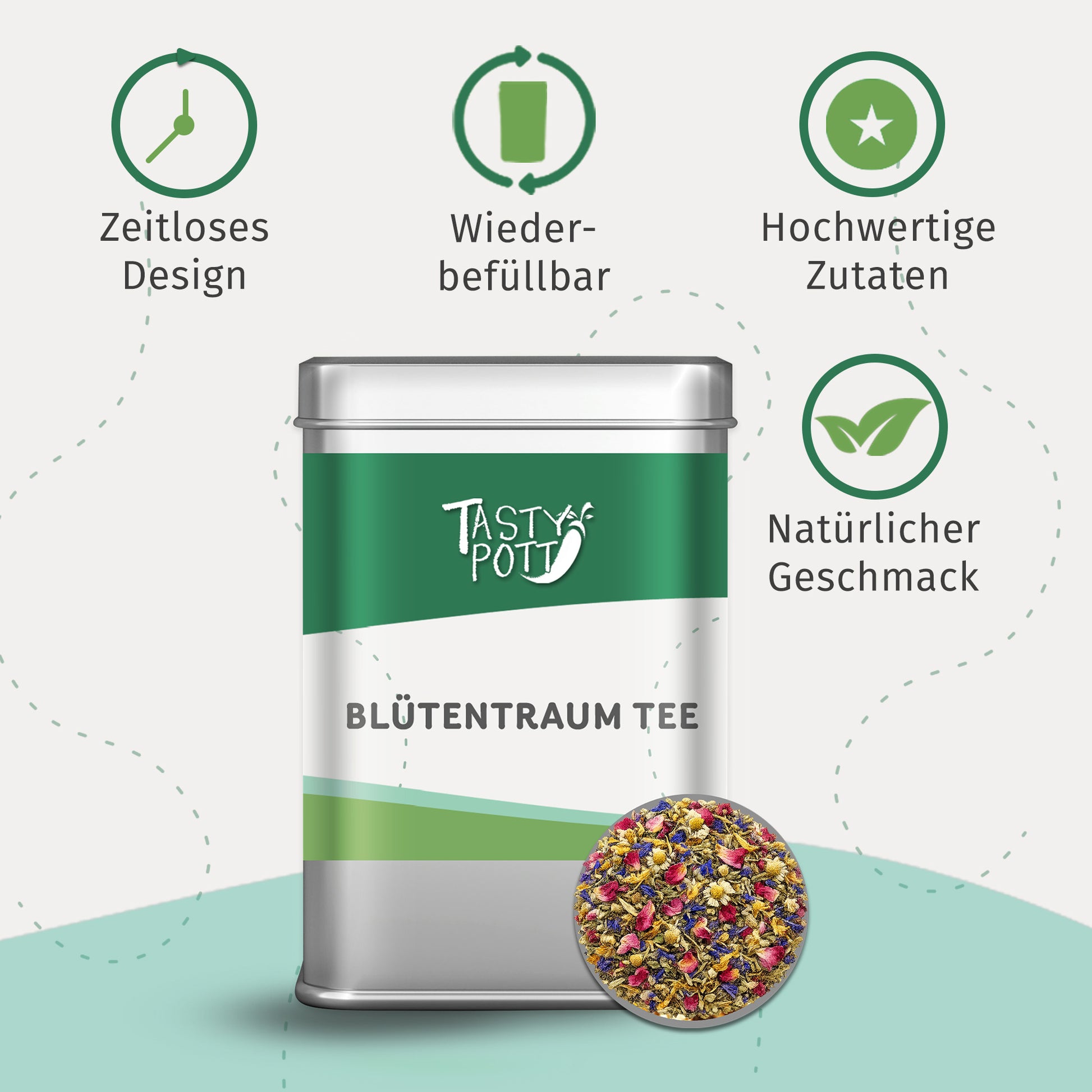 Tasty Pott Blütentraum Tee - 20g Dose — Abbildung 4