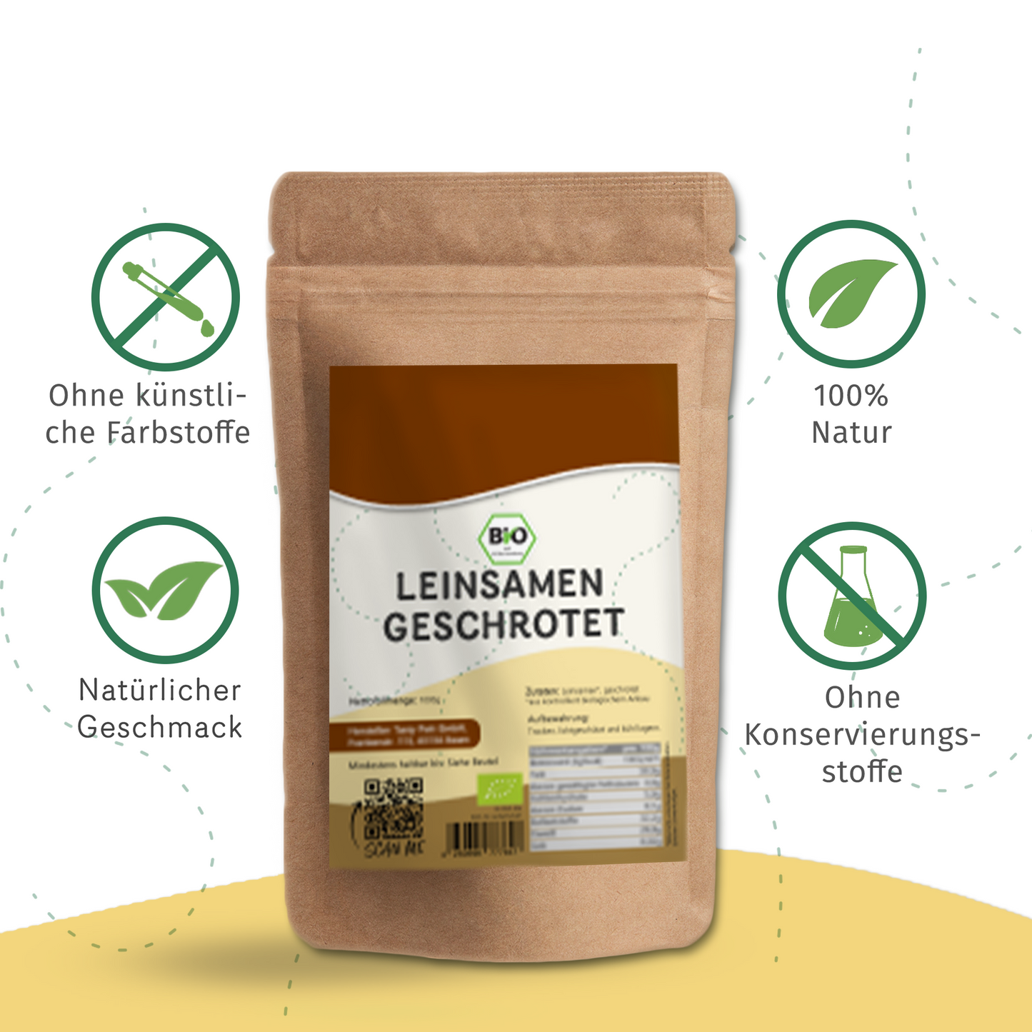Bio Leinsamen geschrotet - ab 1 kg von Tasty Pott