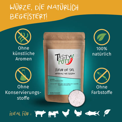 Fleur de Sel Meersalz 150g Dose - Tasty Pott Tasty Pott