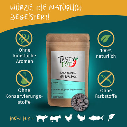 Kala Namak Salz - Aromatisches Schwarzsalz von Tasty Pott Tasty Pott