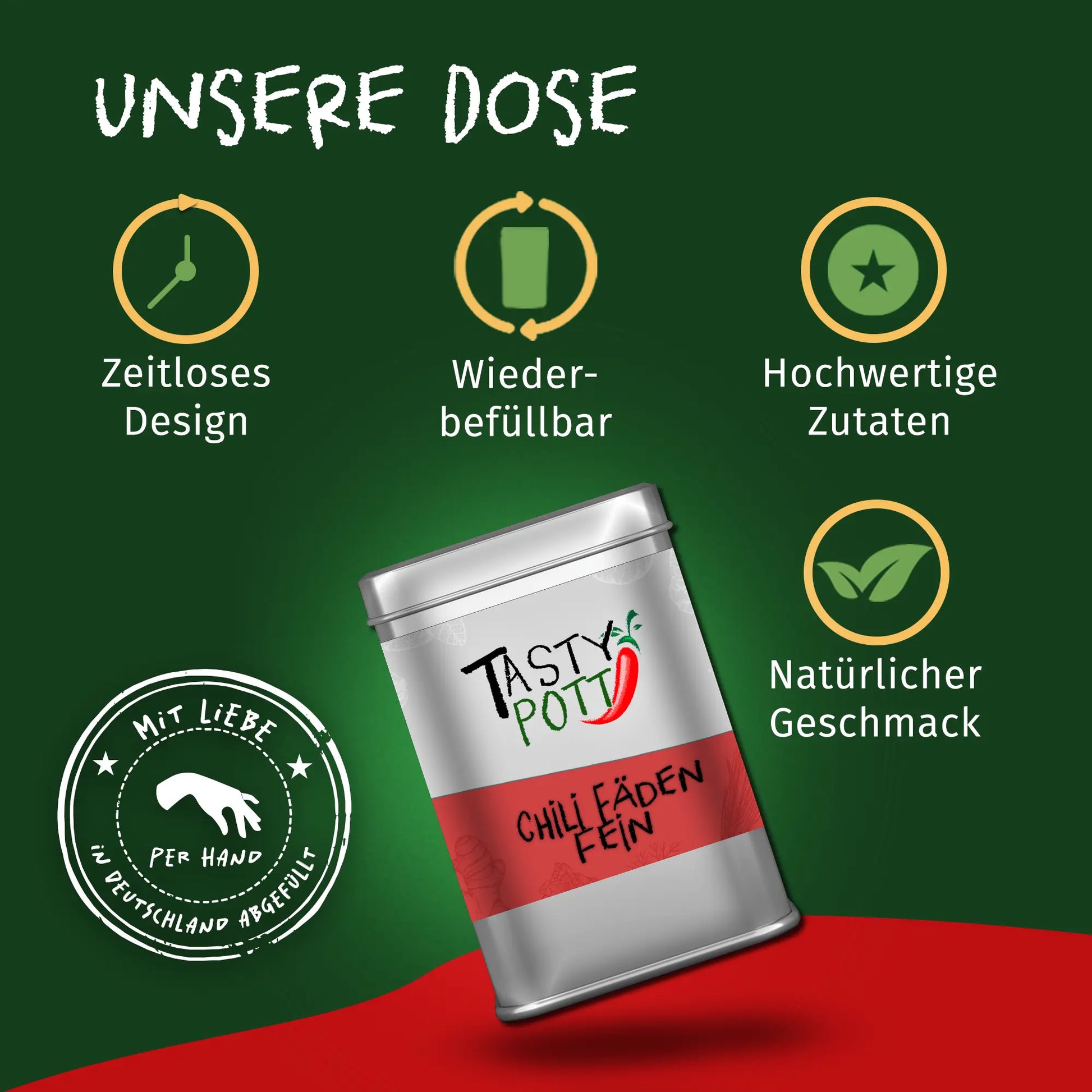 Tasty Pott Chili Fäden nachfüllen - 50g - Tasty Pott