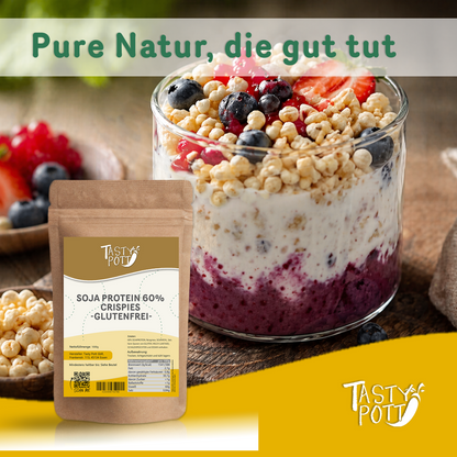 Soja Protein Crispies 60% | ab 1kg Beutel von Tasty Pott