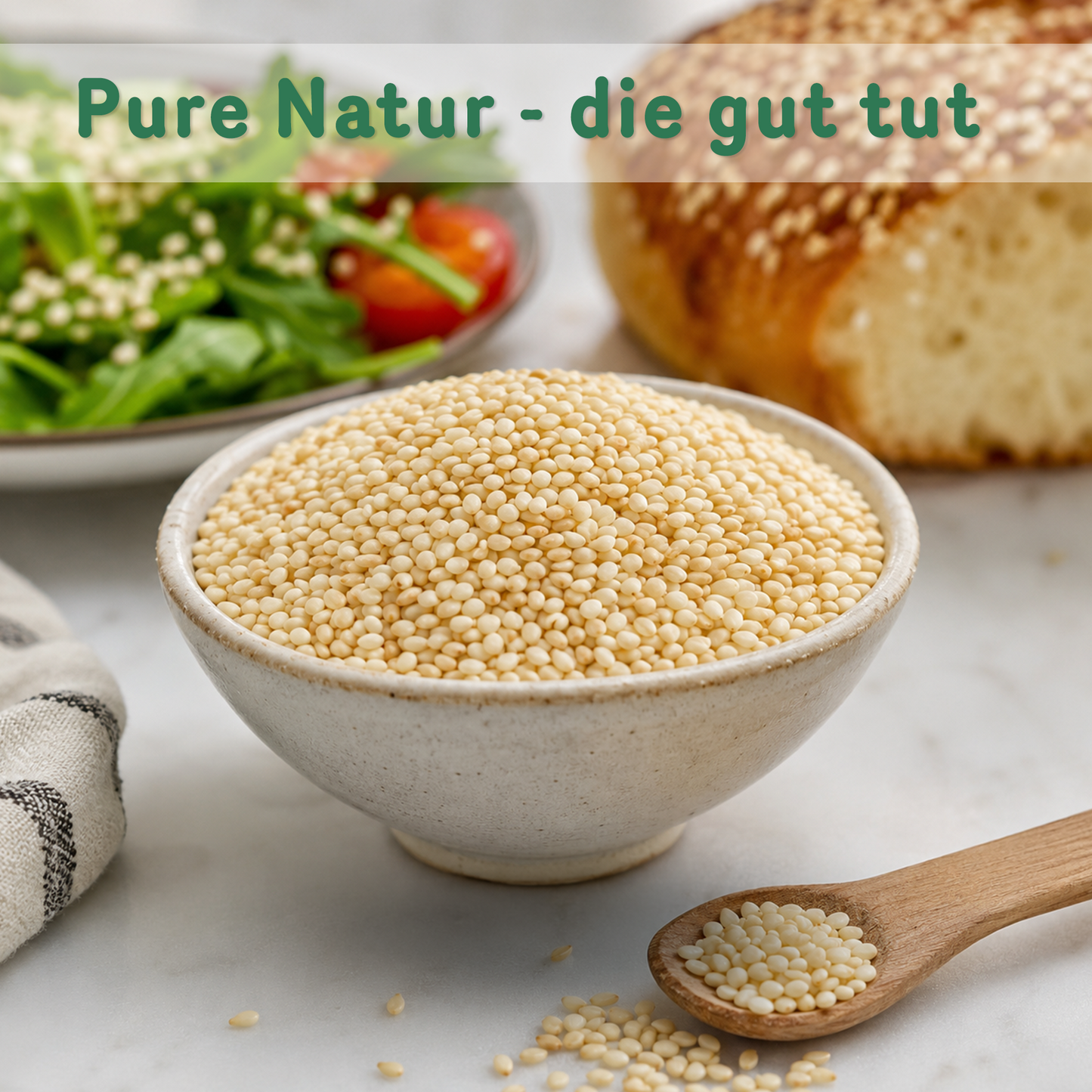 Weißer Sesam ungeschält - ab 1 kg Beutel von Tasty Pott