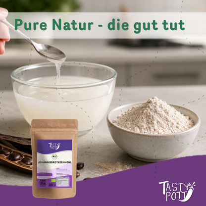 Bio Johannisbrotkernmehl E410 - ab 100g Beutel von Tasty Pott