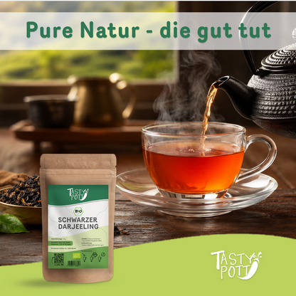 Bio Schwarzer Darjeeling Tee - ab 100g Beutel