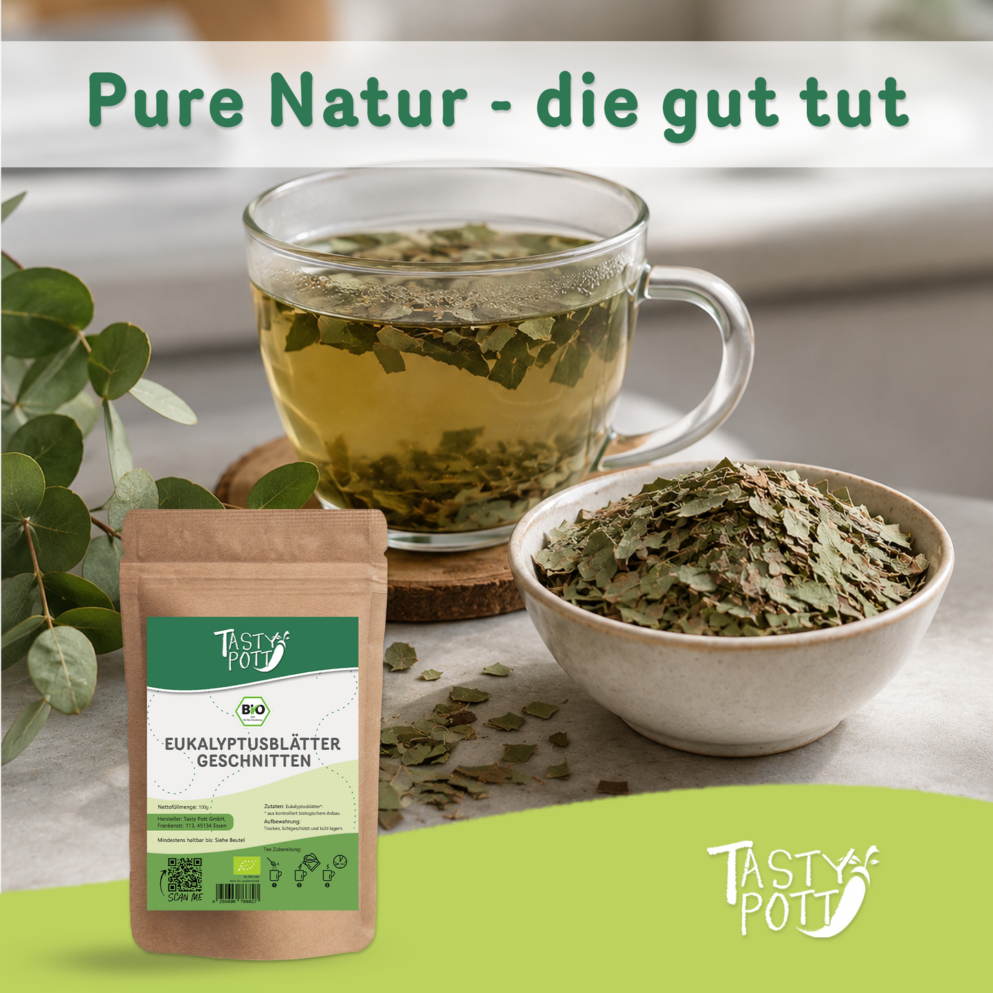 Bio Eukalyptusblätter getrocknet & geschnitten - im Beutel