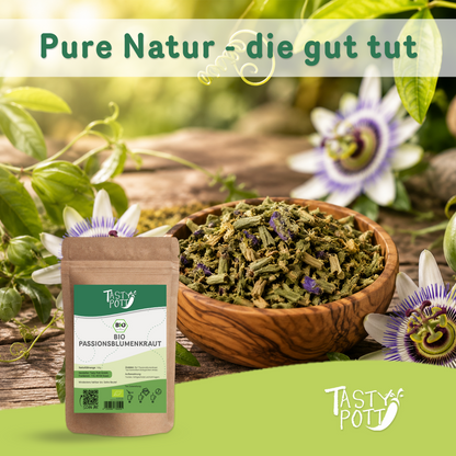 Bio Passionsblumenkraut geschnitten - im Beutel