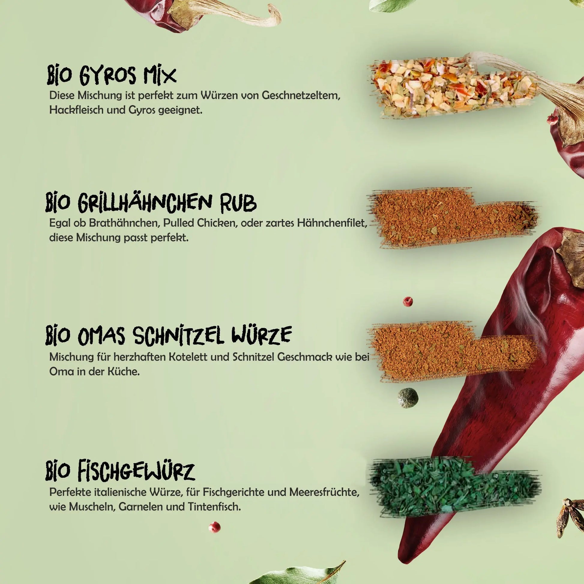 Gewürz Set No. 7 Bio | Fleischgewürze + Schürze | Tasty Pott Tasty Pott