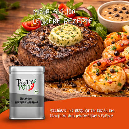 Bio Jumbo Malabar Pfeffer - Im Beutel ab 30g von Tasty Pott