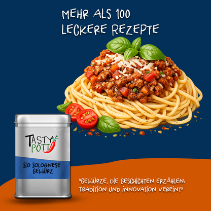 Bio Bolognese Gewürz 80g Dose von Tasty Pott